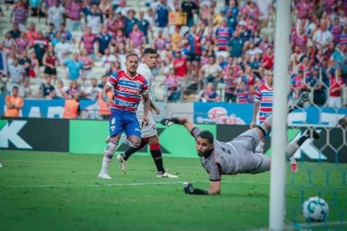 Fortaleza vence o Vitória na estreia do técnico Martín Palermo - (crédito: Foto: Mateus Lotif/Fortaleza) Fortaleza vence o Vitória na estreia do técnico Martín Palermo - (crédito: Foto: Mateus Lotif/Fortaleza)