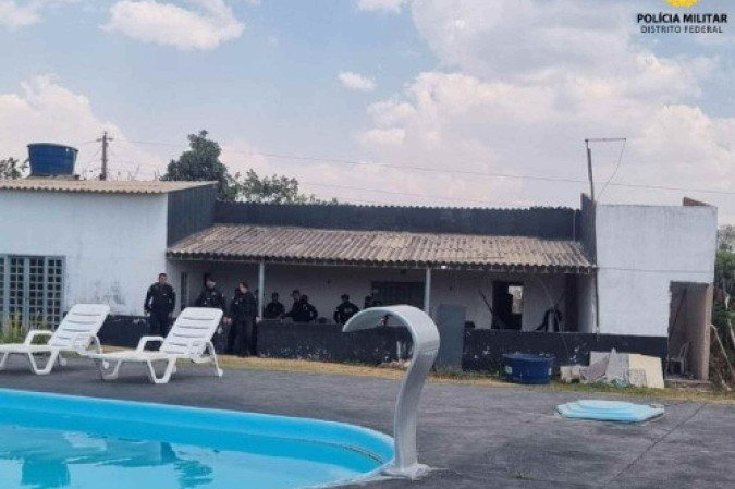Chácara no Sol Nascente onde adolescente era mantida em cativeiro -  (crédito: PMDF)