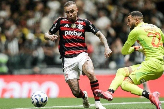 EVERTON CEBOLINHA - Outro que entrou nos minutos finais e pouco conseguiu participar - Nota: 5 - Foto: Gilvan de Souza/Flamengo