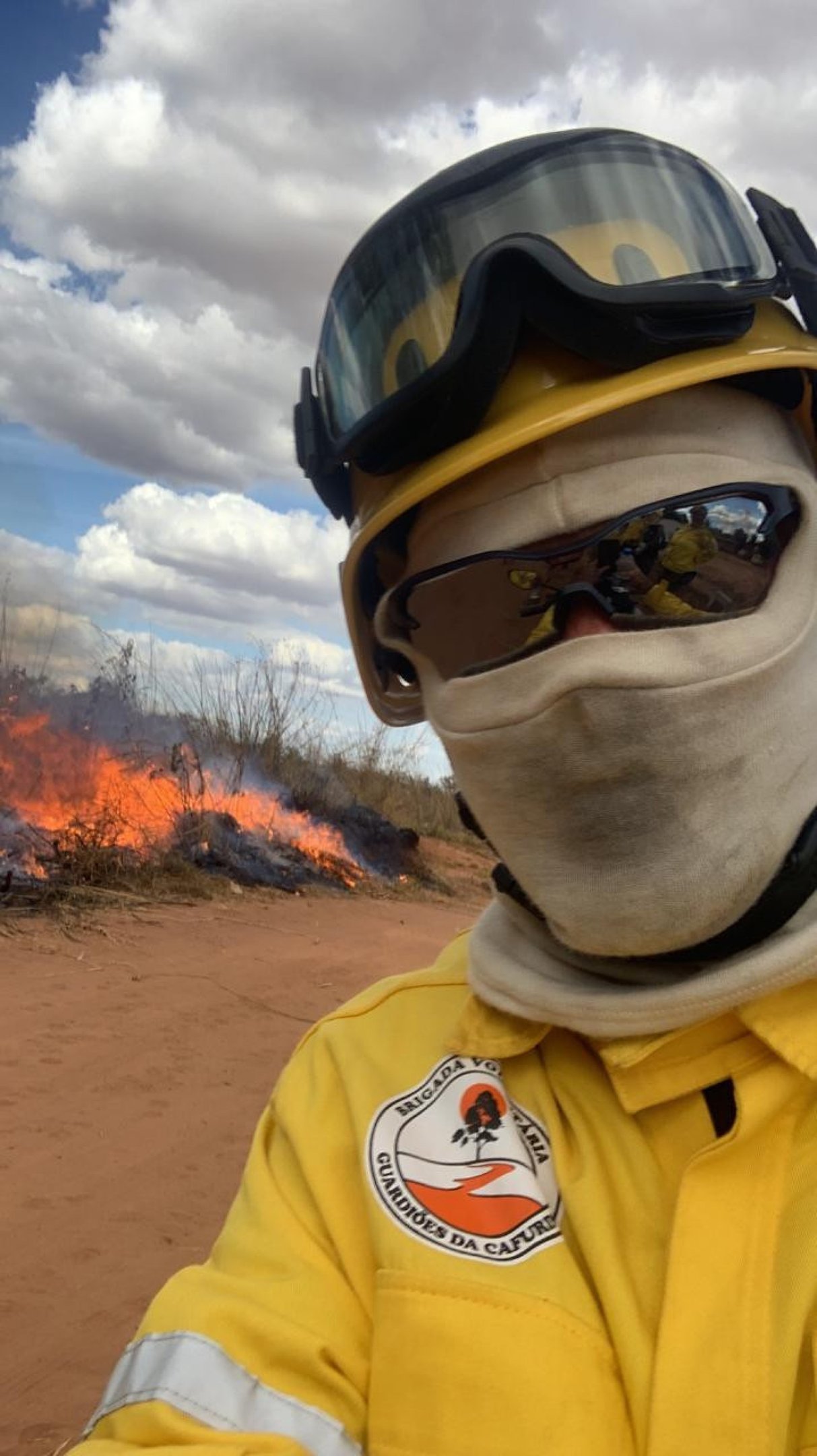 Paulo Lima no combate ao fogo