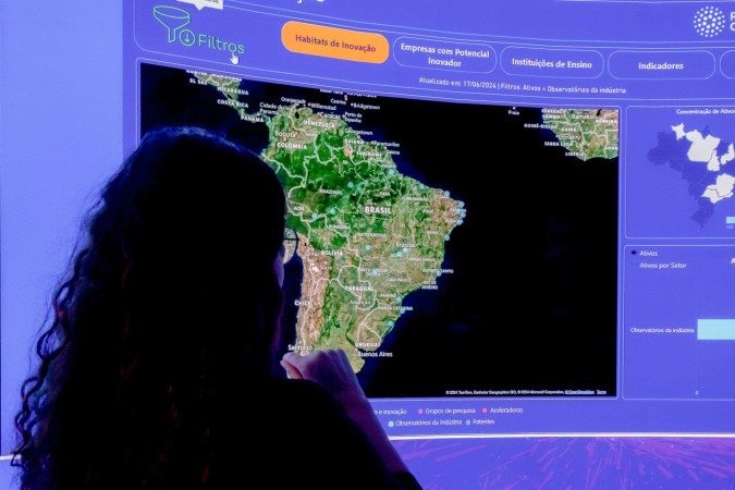 Painel de dados do Observatório Nacional da Indústria
     -  (crédito:  Giberto Sousa / CNI)