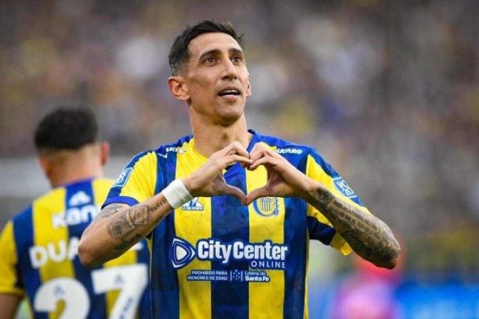 Foi o sétimo tento de Ángel pela nova equipe -  (crédito: Foto: Divulgação/Rosario Central)