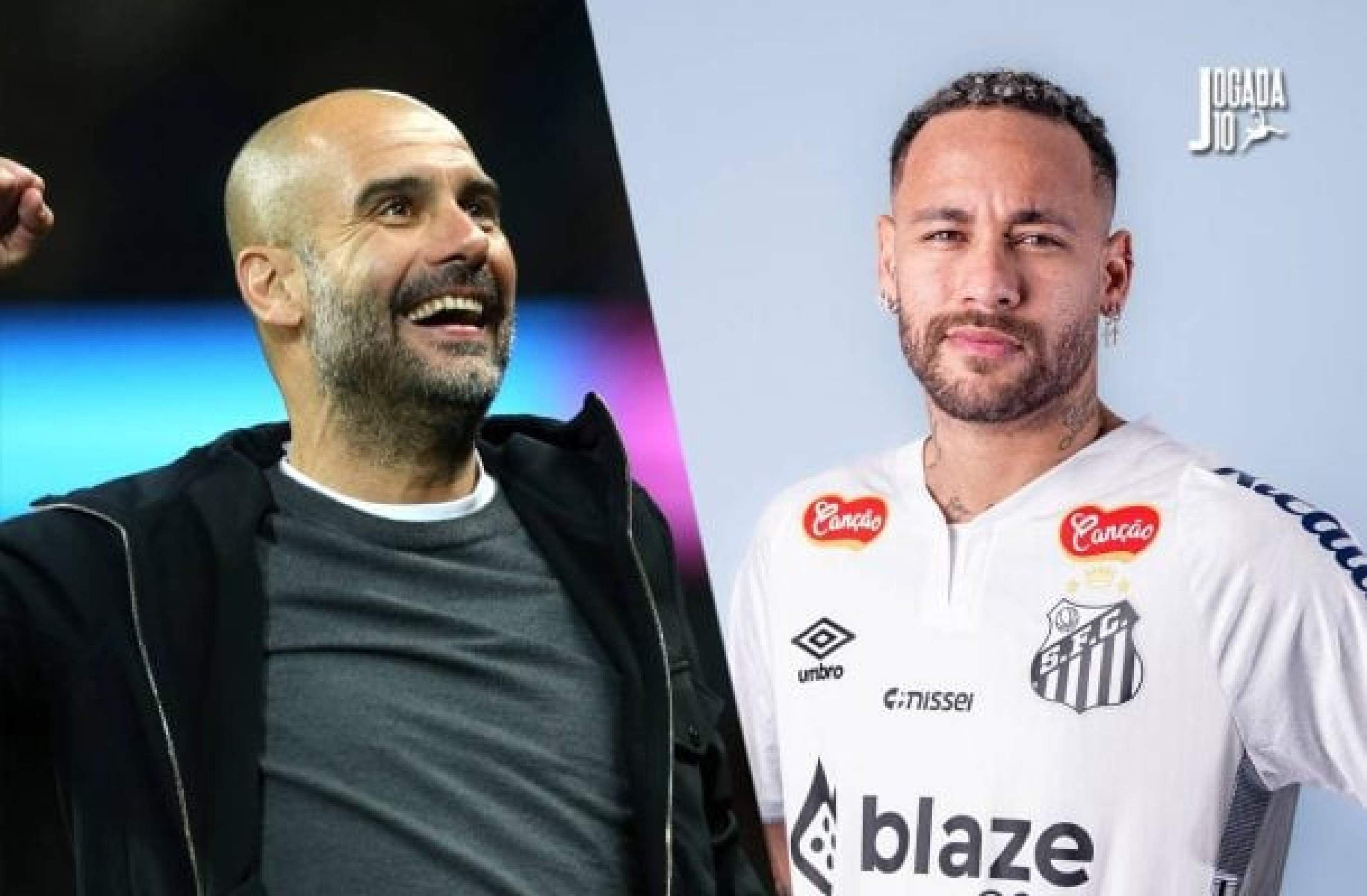 Pep Guardiola escolhe Neymar em brincadeira sobre trajetória no futebol -  (crédito: Foto: Justin Setterfield/Getty Images)