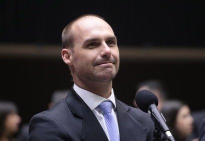 &Uacute;ltima presen&ccedil;a de Eduardo Bolsonaro (PL - SP) em Plen&aacute;rio foi em mar&ccedil;o -  (crédito: Bruno Spada/C&acirc;mara dos Deputados) -&Uacute;ltima presen&ccedil;a de Eduardo Bolsonaro (PL - SP) em Plen&aacute;rio foi em mar&ccedil;o -  (crédito: Bruno Spada/C&acirc;mara dos Deputados)
