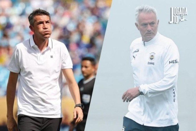 José Mourinho deve ser confirmado nesta quarta-feira como o novo treinador do Benfica, na vaga de Bruno Lage -  (crédito: Fotos: Divulgação / FIFA / Fenerbahçe )