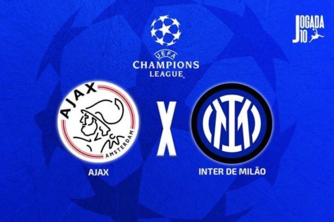 Ajax e Inter de Milão se enfrentam na 1ª rodada da fase de liga da Champions 2025/26 -  (crédito: Arte: Jogada10)