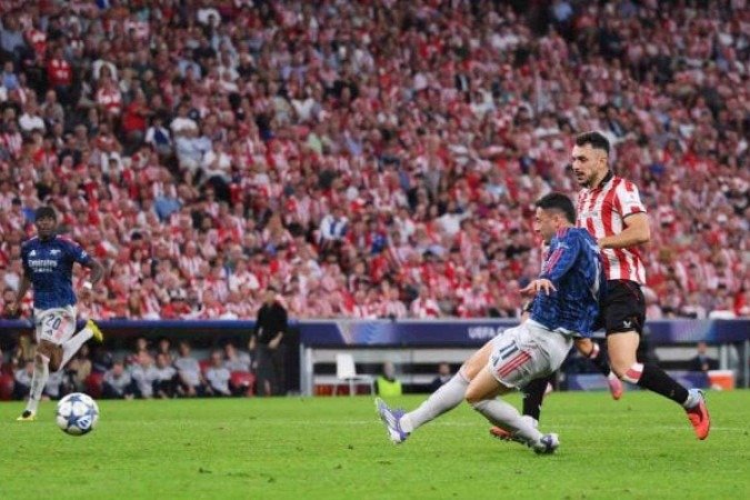 Arsenal vence o Athletic Bilbao por 2 a 0, em San Mamés - (crédito: Foto: David Ramos/Getty Images) Arsenal vence o Athletic Bilbao por 2 a 0, em San Mamés - (crédito: Foto: David Ramos/Getty Images)