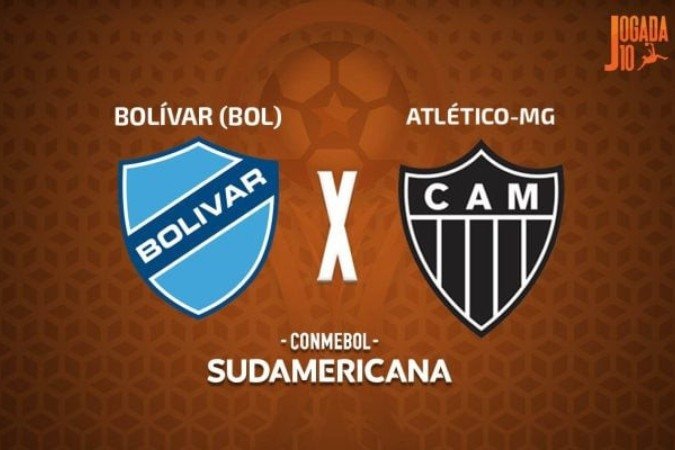 Bolívar e Atlético Mineiro vão se enfrentar pelas quartas de final da Sul-Americana -  (crédito: Arte Jogada10)
