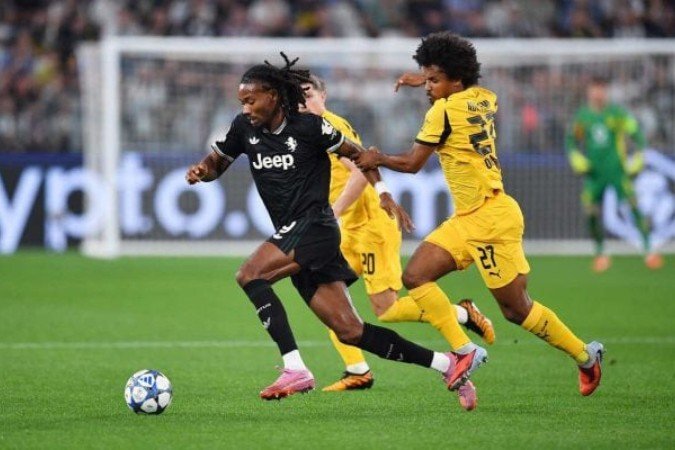 Em jogo maluco, Juventus busca empate contra o Dortmund na estreia na Champions - (crédito: Foto: Valerio Pennicino/Getty Images) Em jogo maluco, Juventus busca empate contra o Dortmund na estreia na Champions - (crédito: Foto: Valerio Pennicino/Getty Images)
