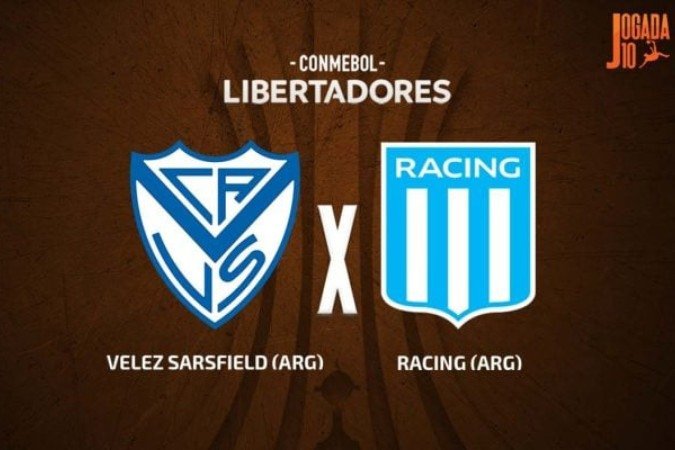 Vélez recebe o Racing nesta terça-feira, pelo jogo de ida das quartas de final da Libertadores -  (crédito: Foto: Arte Jogada10)