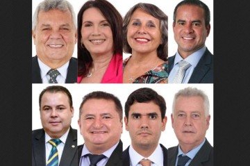 Bancada do DF na Câmara dos Deputados em setembro de 2025: Alberto Fraga, Bia Kicis, Érika Kokay, Fred Linhares, Julio César Ribeiro, Professor Reginaldo Veras, Rafael Prudente e Rodrigo Rollemberg -  (crédito: Câmara dos Deputados/Reprodução)