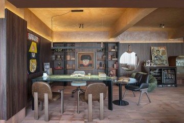 Em Entre linhas office, o bar é um ponto de encontro estratégico para criar conexões