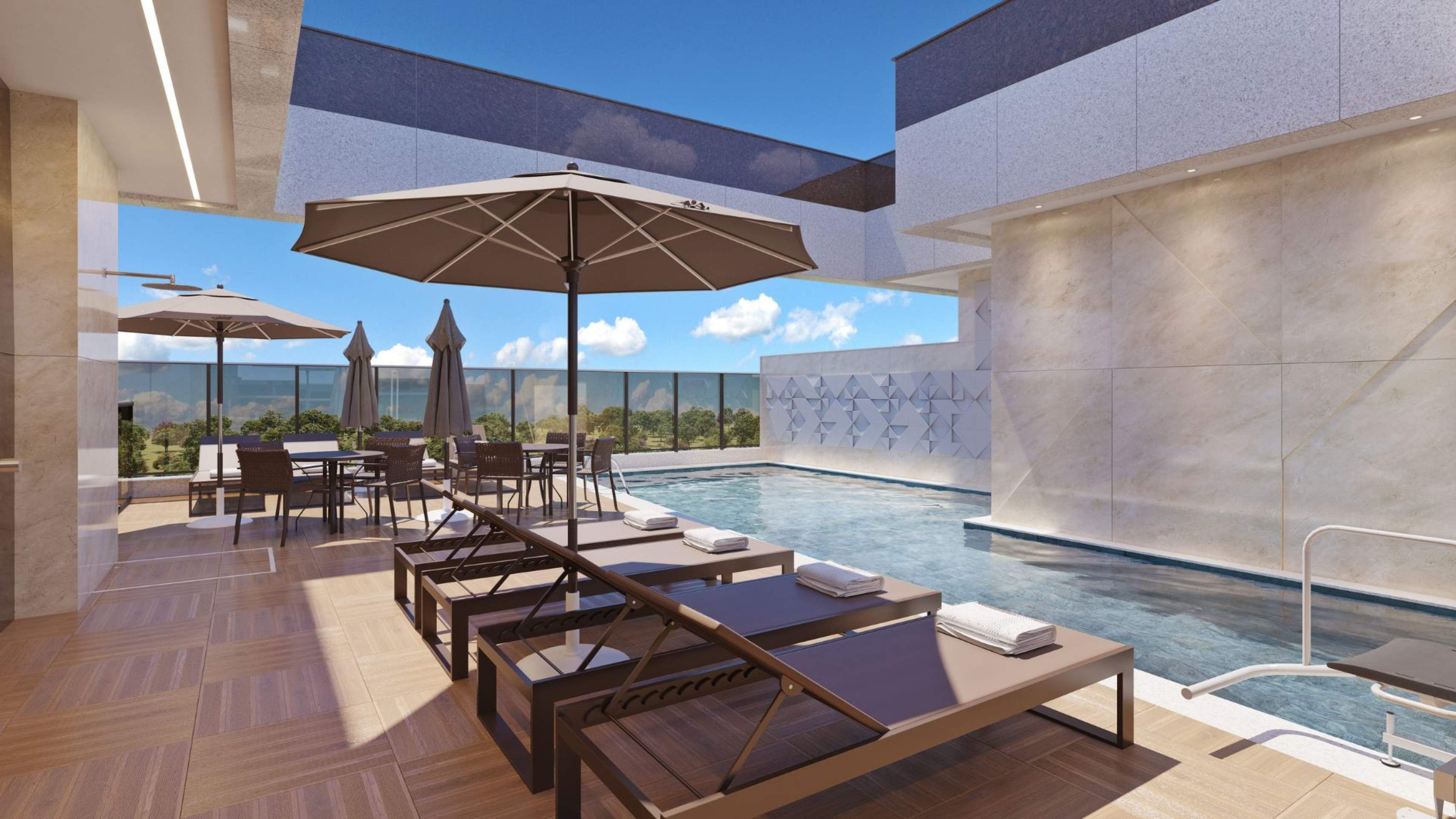 Residencial Diamante : At&eacute; 05 Su&iacute;tes com vista livre para o Parque das Sucupiras e o horizonte de Bras&iacute;lia