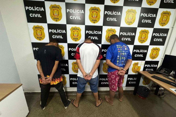 Trio foi preso nesta quarta-feira -  (crédito: PCDF/Divulgação)
