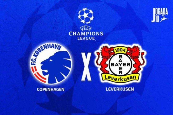Copenhagen e Bayer Leverkusen se enfrentam na 1ª rodada da fase de liga da Champions 2025/26 - (crédito: Arte: Jogada10) Copenhagen e Bayer Leverkusen se enfrentam na 1ª rodada da fase de liga da Champions 2025/26 - (crédito: Arte: Jogada10)