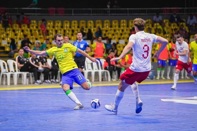 O camisa 11 Marcel foi uma das armas ofensivas do Brasil no Nilson Nelson - (crédito: Joilson Marcone/CBF) O camisa 11 Marcel foi uma das armas ofensivas do Brasil no Nilson Nelson - (crédito: Joilson Marcone/CBF)