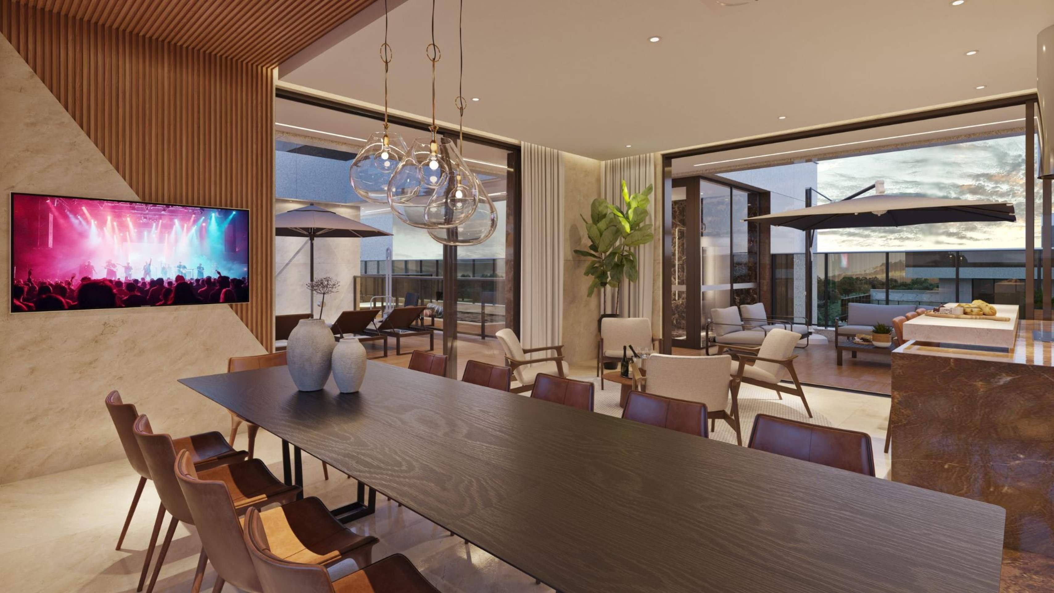 Residencial Diamante : At&eacute; 05 Su&iacute;tes com vista livre para o Parque das Sucupiras e o horizonte de Bras&iacute;lia