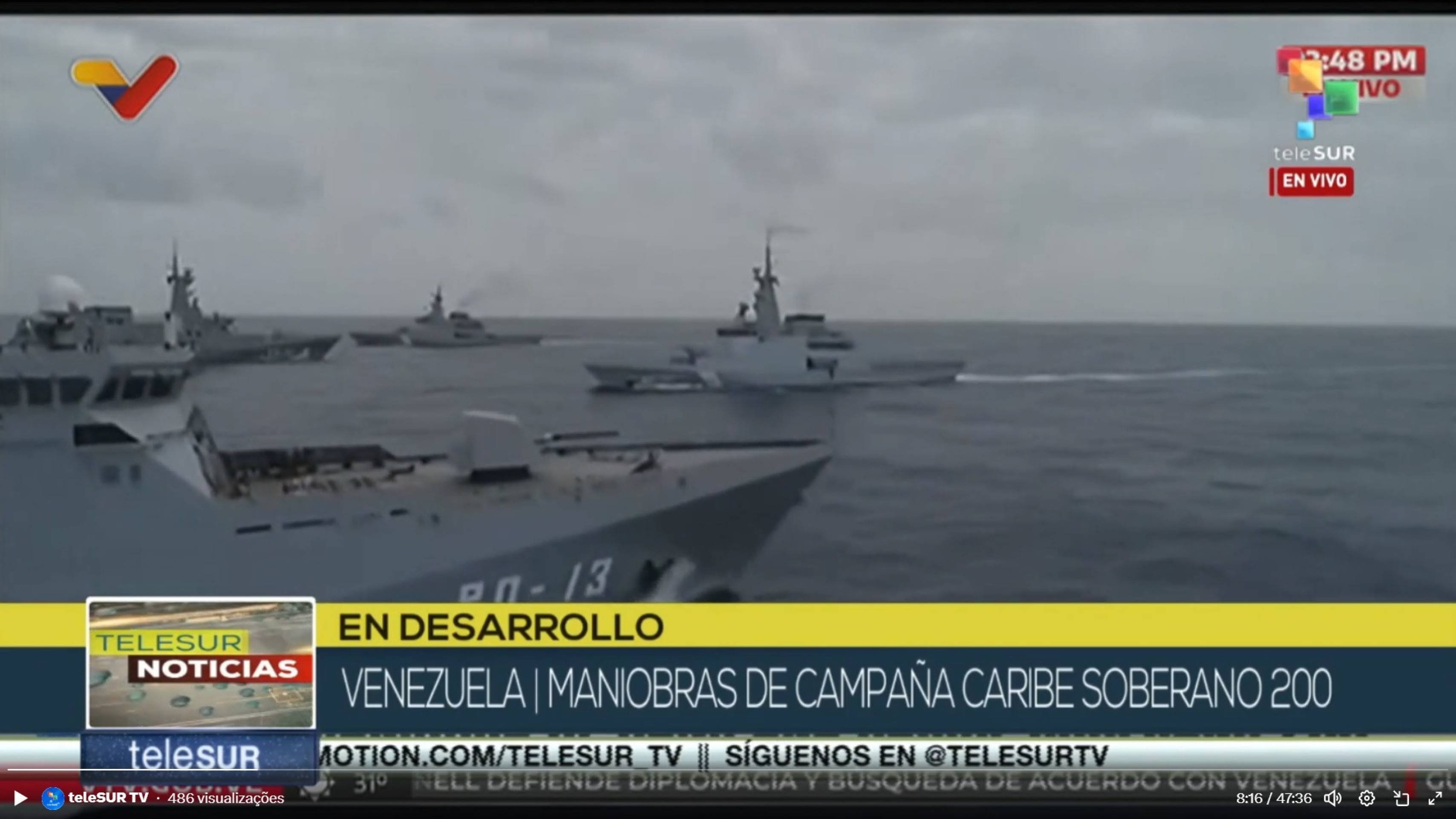 Operação intitulada Campanha Caribe Soberano 200 envolve mobilização militar no Mar do Caribe para fazer frente à pressão dos Estados Unidos na luta contra o narcotráfico Operação intitulada Campanha Caribe Soberano 200 envolve mobilização militar no Mar do Caribe para fazer frente à pressão dos Estados Unidos na luta contra o narcotráfico