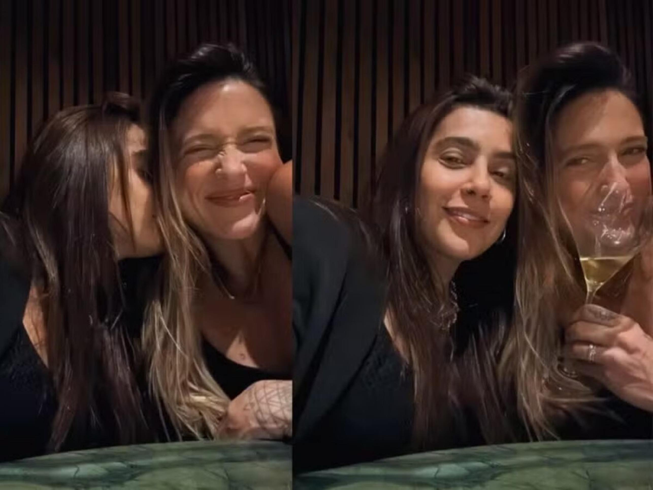 Lauana Prado e a noiva, Tati Dias, celebram aniversário do romance em jantar -  (crédito: Reprodução/Instagram)