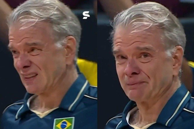 Bernardinho recebe a pior notícia de sua vida durante partida do Brasil -  (crédito: Reprodução/SporTV)