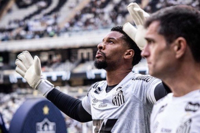Diógenes pode ser titular do Santos contra o São Paulo -  (crédito:  Foto: Raul Baretta/ Santos)