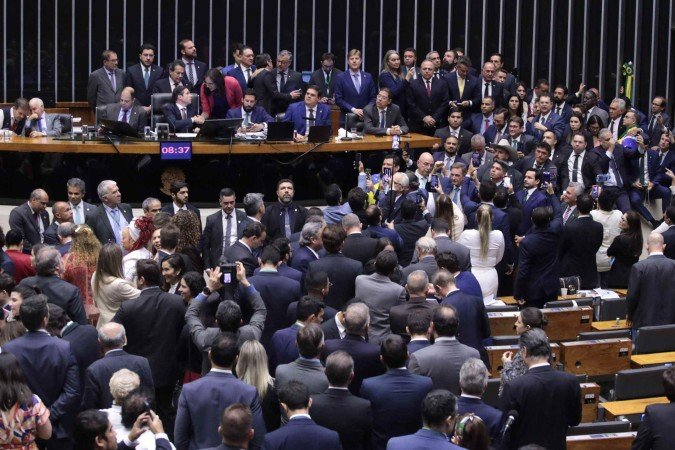 Assim como o a PEC da Blindagem, a votação contou com amplo apoio da direita - (crédito: Bruno Spada / Câmara dos Deputados) Assim como o a PEC da Blindagem, a votação contou com amplo apoio da direita - (crédito: Bruno Spada / Câmara dos Deputados)