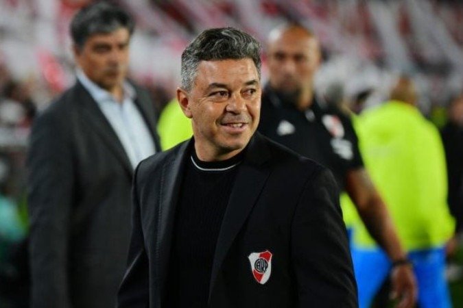 Gallardo vê River Plate vivo contra o Palmeiras - (crédito: Foto: Marcelo Endelli/Getty Images) Gallardo vê River Plate vivo contra o Palmeiras - (crédito: Foto: Marcelo Endelli/Getty Images)