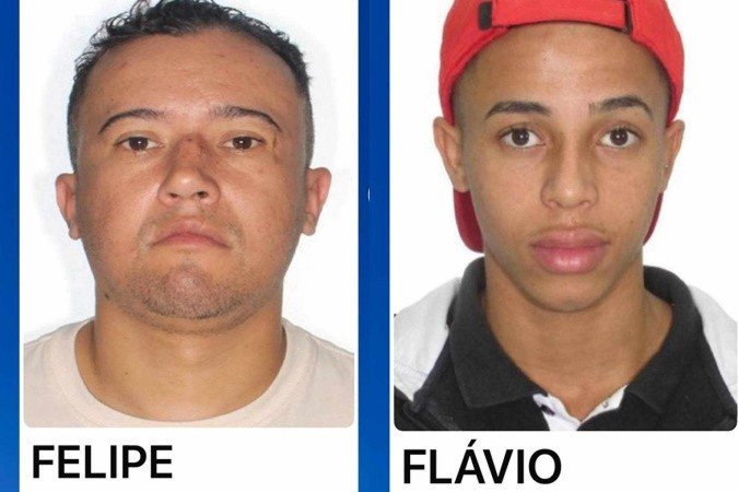Felipe Avelino da Silva e Flávio Henrique Ferreira de Souza ainda estão foragidos -  (crédito: Divulgação)