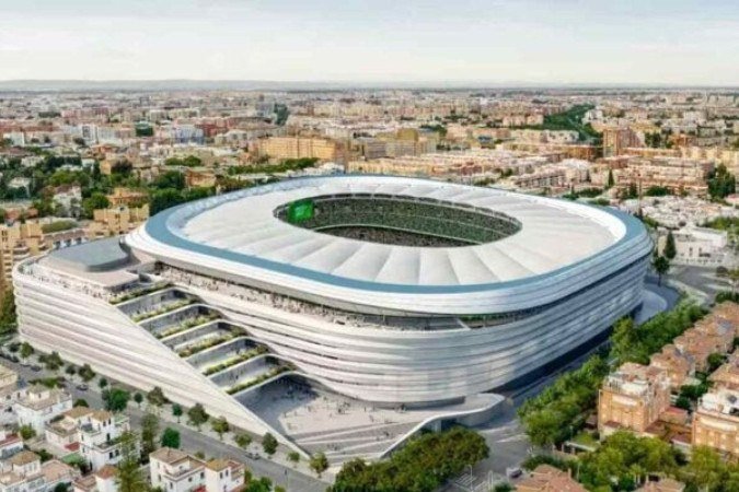 Projeto interno do novo estádio do Betis, da Espanha - (crédito: Foto: Divulgação / Betis) Projeto interno do novo estádio do Betis, da Espanha - (crédito: Foto: Divulgação / Betis)