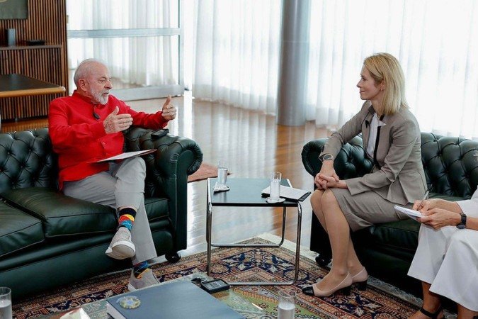 Presidente Lula e alta representante da União Europeia para Política Externa, Kaja Kallas, em reunião no Palácio da Alvorada -  (crédito:  Ricardo Stuckert / PR)