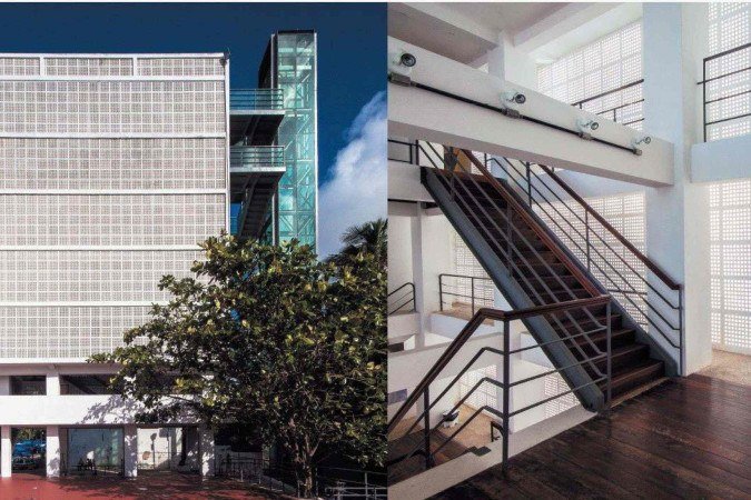 A Caixa D'Água de Olinda, que tem um elevador e um mirante para turistas, está  fechado e sofre com problemas de manutenção - nem a Companhia Pernambucana de Saneamento (Compesa), dona do prédio, nem a prefeitura de Olinda,  que gere o local, deram previsão para a reabertura ao público. -  (crédito: Vitor Tavares/BBC)