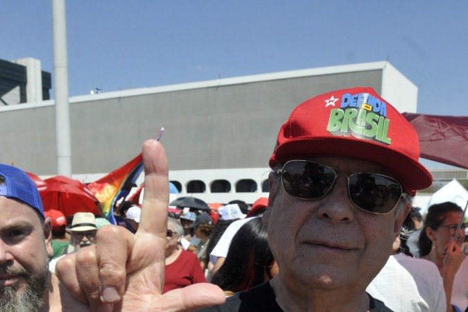  21/09/2025. Crédito: Minervino Júnior/CB/D.A Press. Brasil.  Brasilia - DF. Manifestação dos apoiadores do governo Lula no Museu da República. José Dirceu