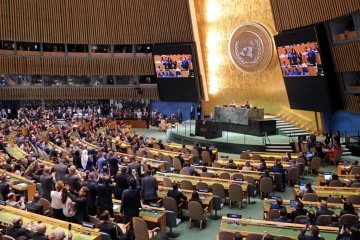 Sal&atilde;o da ONU em Nova York: onde o mundo se encontra -  (crédito: Ludovic MARIN / AFP)