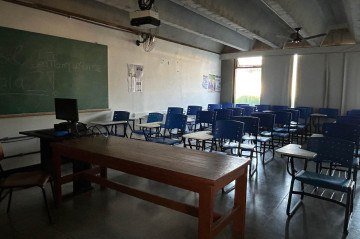 Sala de aula na Faculdade de Arquitetura e Urbanismo (FAU)
