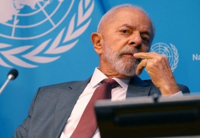 Lula e Volodymyr Zelenski, presidente da Ucrânia, durante reunião em Nova York, em setembro de 2023 -  (crédito: Ricardo Stuckert/Presidência da República)