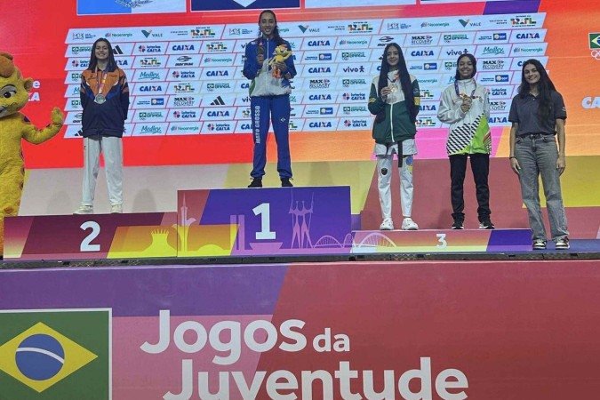 O terceiro lugar nos Jogos da Juventude foi uma novidade para Rafaela Gramajo, estreante nos Jogos da Juventude no taekwondo - (crédito: Arquivo pessoal ) O terceiro lugar nos Jogos da Juventude foi uma novidade para Rafaela Gramajo, estreante nos Jogos da Juventude no taekwondo - (crédito: Arquivo pessoal )