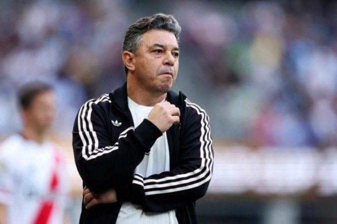 Gallardo vê River Plate vivo contra o Palmeiras - (crédito: Foto: Marcelo Endelli/Getty Images) Gallardo vê River Plate vivo contra o Palmeiras - (crédito: Foto: Marcelo Endelli/Getty Images)