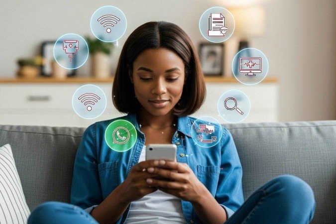 74% dos entrevistados ainda preferem o atendimento presencial - (crédito: Whisk/Imagem de IA feita com base na reportagem) 74% dos entrevistados ainda preferem o atendimento presencial - (crédito: Whisk/Imagem de IA feita com base na reportagem)