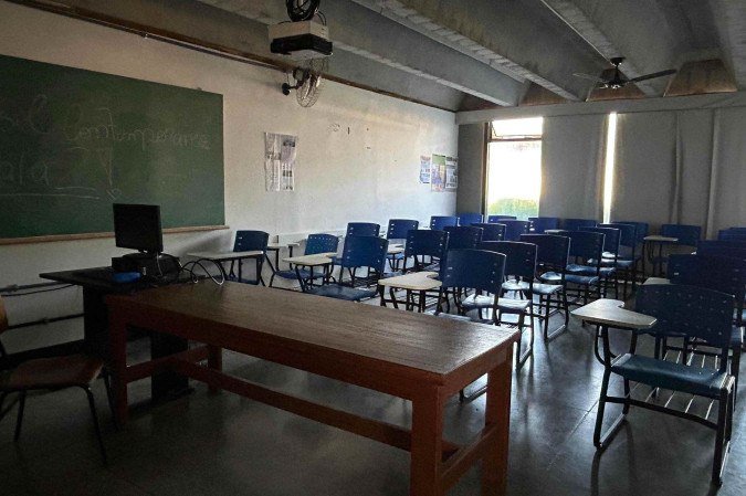 Sala de aula na Faculdade de Arquitetura e Urbanismo (FAU)