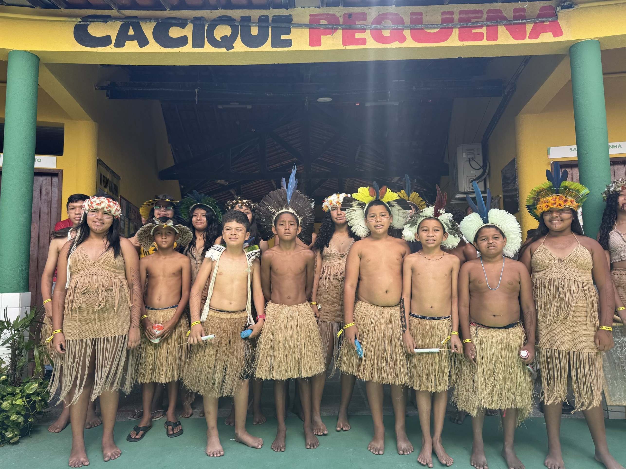 Visita das delegações da Cúpula Global da Coalizão pela Alimentação Escolar à Escola Indígena Jenipapo Kanindé