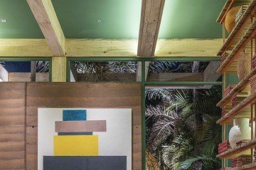 O grande destaque da Casa Verde são as paredes de taipa