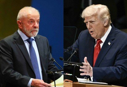 Diplomatas brasileiros avaliam que o mais provável é que Lula e Trump conversem pessoalmente durante visita à Malásia no final de outubro -  (crédito: ANGELA WEISS / AFP e BRENDAN SMIALOWSKI / AFP)