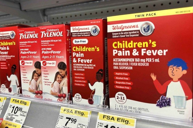  Paracetamol à venda em farmácia texana: revisão de mais de 40 pesquisas rebate declaração de presidente americano -  (crédito:  AFP)