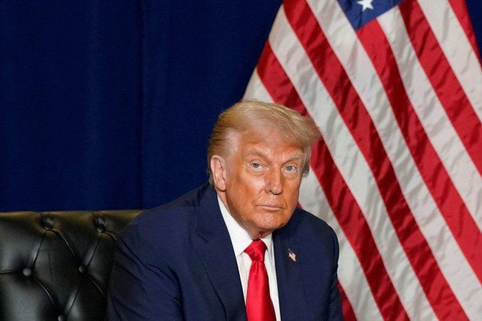 Eduardo Bolsonaro enxergou a promessa de Trump como uma estratégia de negociação -  (crédito: REUTERS/Jessica Koscielniak)