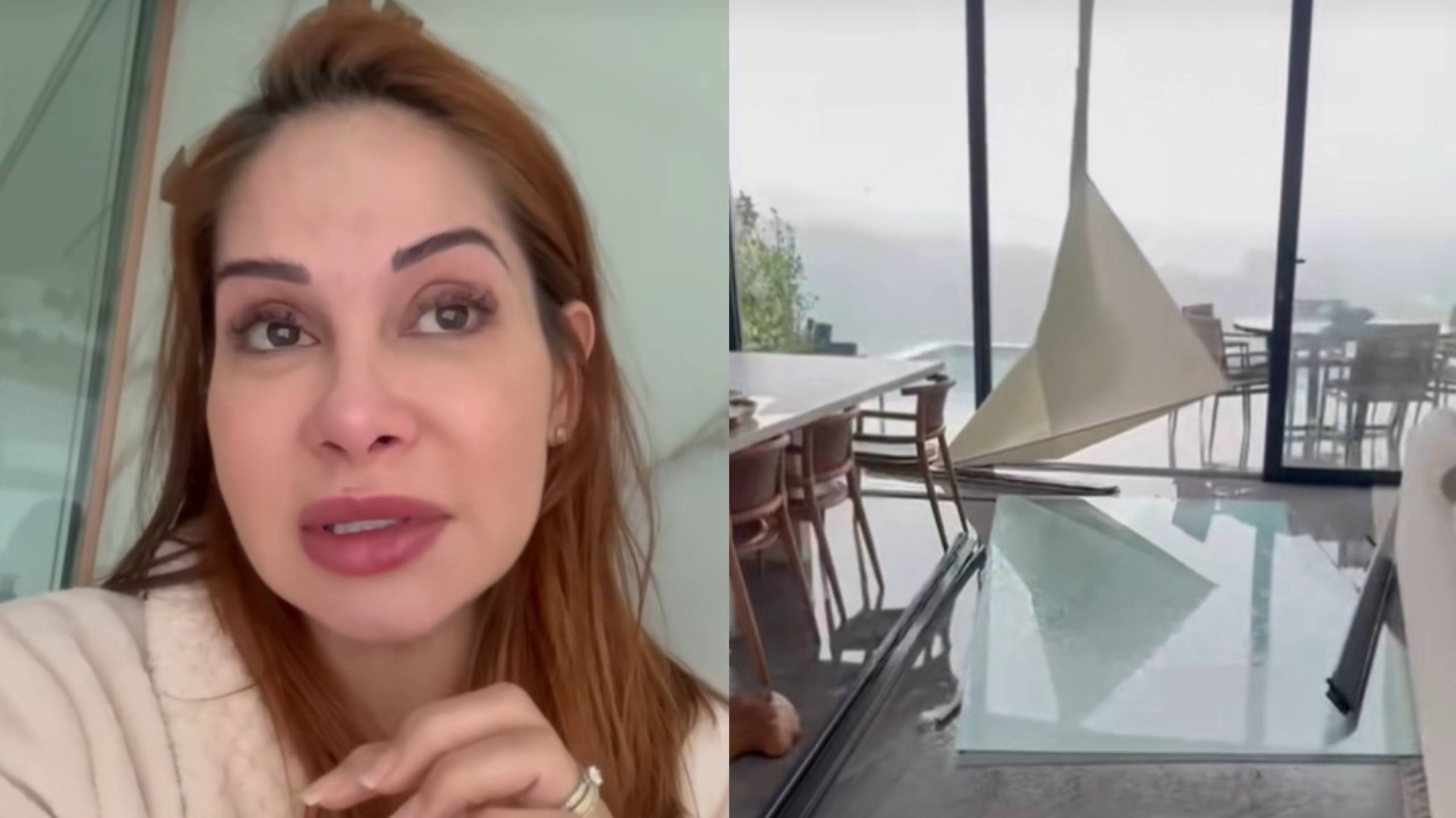 Maíra Cardi relata momentos de terror após porta de vidro explodir