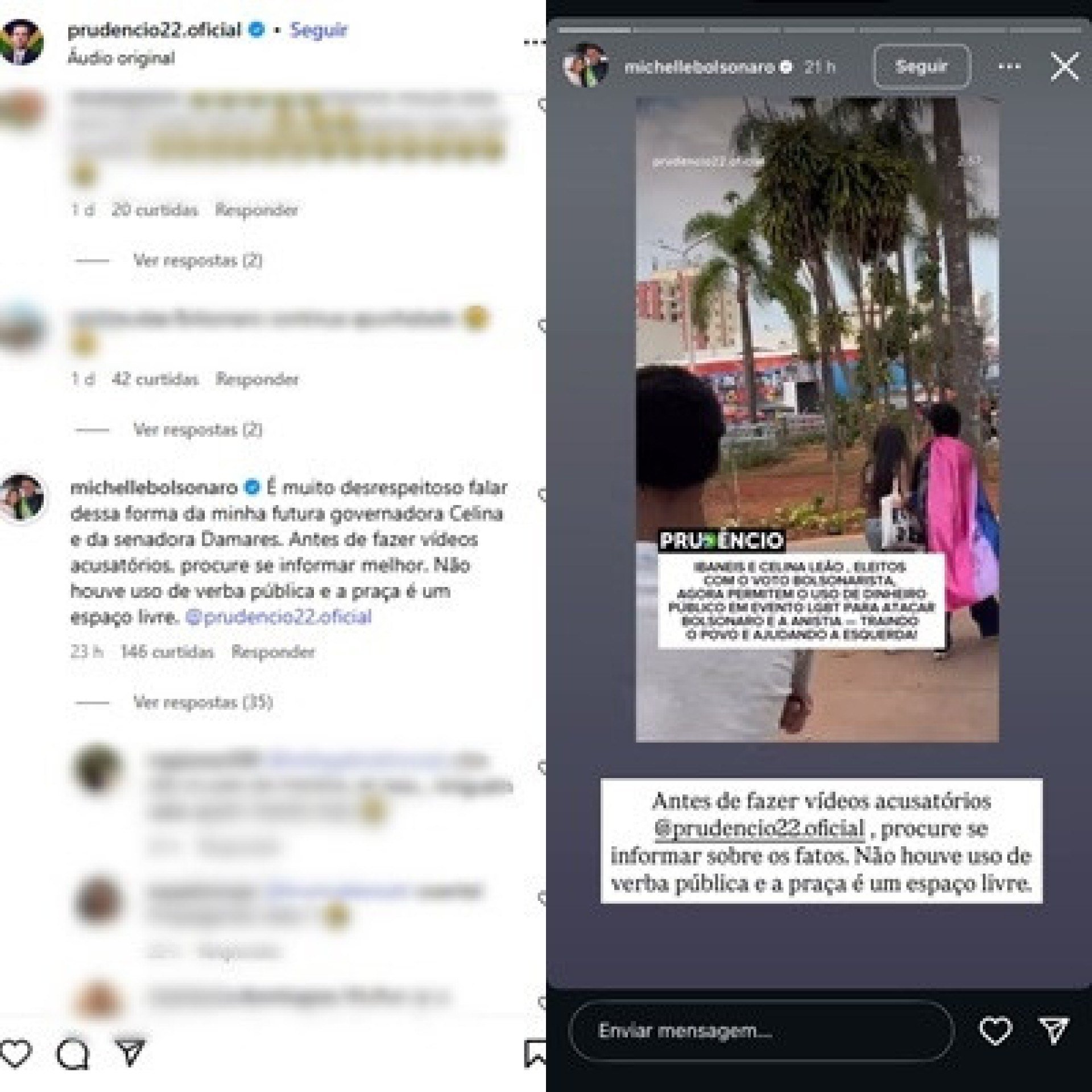 Michelle defende Celina após acusações