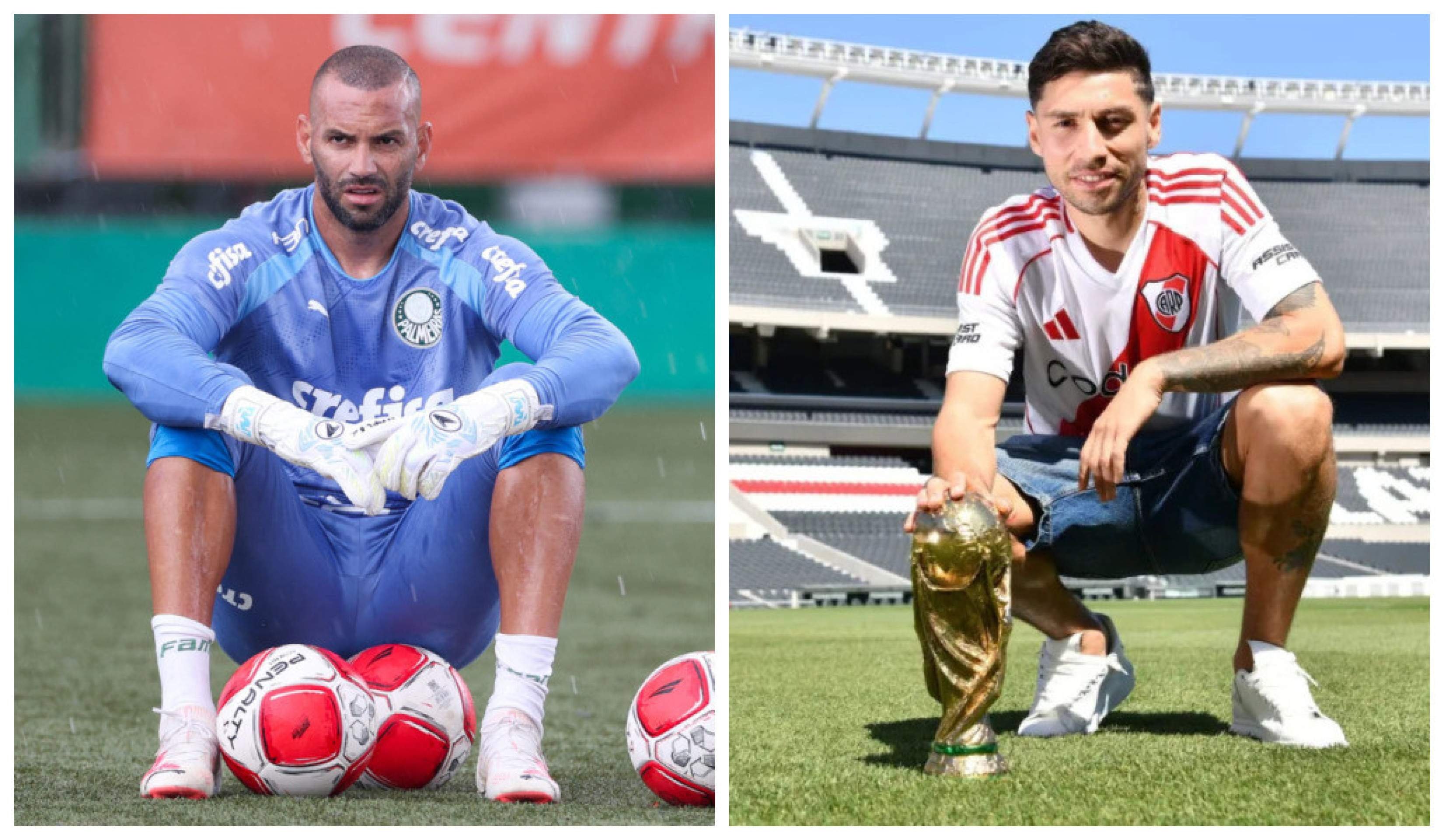 Weverton e Montiel são os talismãs de Palmeiras e River Plate