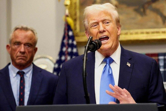 O secretário de Saúde do governo Trump, Robert F. Kennedy Jr., foi associado a movimentos antivacina no passado -  (crédito: Getty Images)