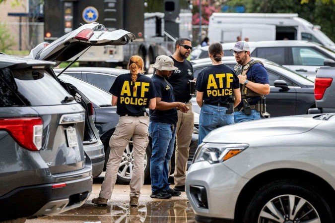 Munição encontrada no local onde estava o atirador, com inscrição 'anti-ICE' - (crédito: Kash Patel/FBI) Munição encontrada no local onde estava o atirador, com inscrição 'anti-ICE' - (crédito: Kash Patel/FBI)