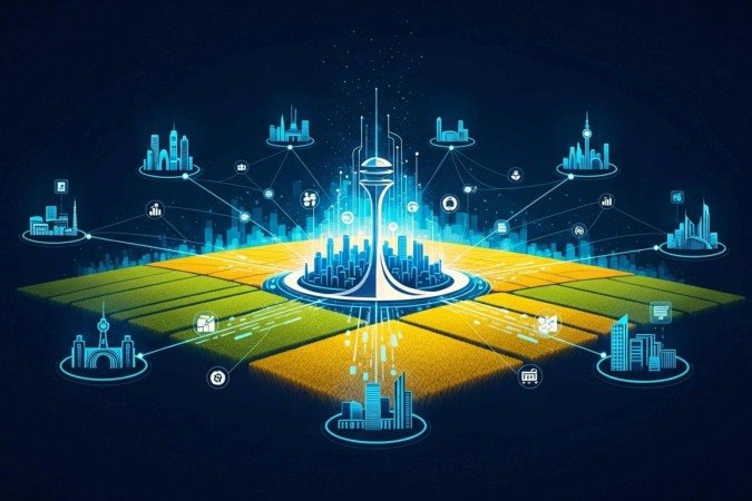 Governo eletrônico e os projetos de dados abertos colocam Brasília na frente das 467 cidades do Centro-Oeste, região marcada pela força do agronegócio - (crédito: Whisk/Ilustração feita pelo Google IA baseada no artigo) Governo eletrônico e os projetos de dados abertos colocam Brasília na frente das 467 cidades do Centro-Oeste, região marcada pela força do agronegócio - (crédito: Whisk/Ilustração feita pelo Google IA baseada no artigo)